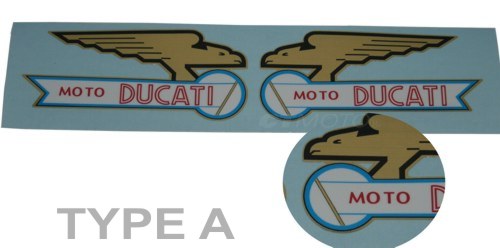 ducati moto vintage decals