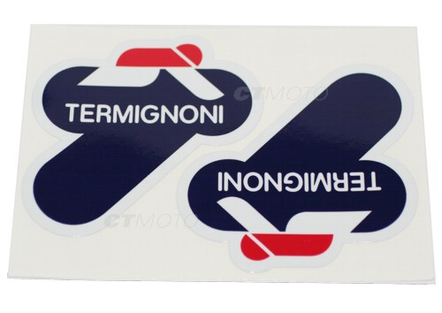 thumbnail image 2 of 3D Termignoni Motorcycle Exhaust Decal – Aluminum Look Sticker / Badge 2 of 6